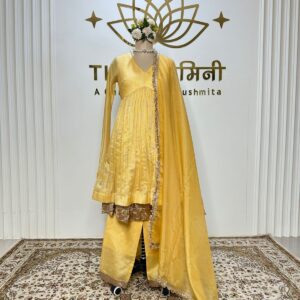 Yellow Chanderi Gota in Dhera