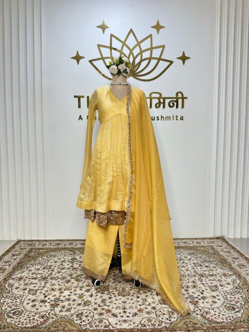 Yellow Chanderi Gota in Dhera