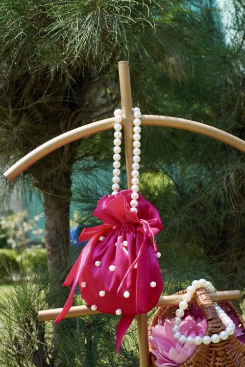 Swamini Blush Pearl Luxury Potli Bag