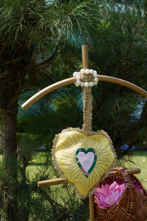 Swamini Sunshine Heart Embroidered Potli Bag