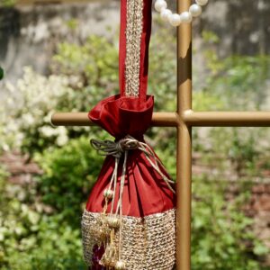 Swamini Ruby Glow Sequin Potli Bag