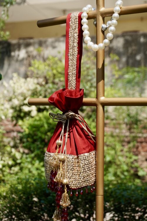 Swamini Ruby Glow Sequin Potli Bag