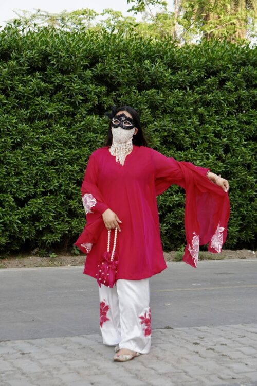 Hot Pink Suit TheSwamini Summer Collections - Image 5