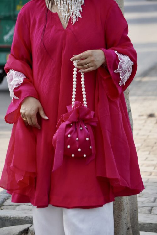 Swamini Blush Pearl Luxury Potli Bag - Image 2
