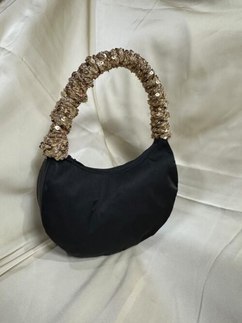 Black U Shape Potli Bag