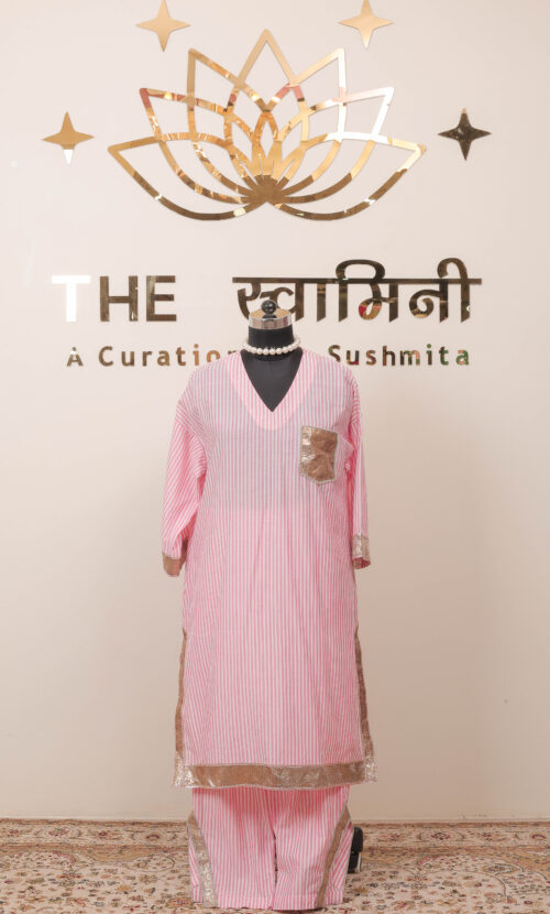 Pink Cotton Co-ord Suit - Image 4