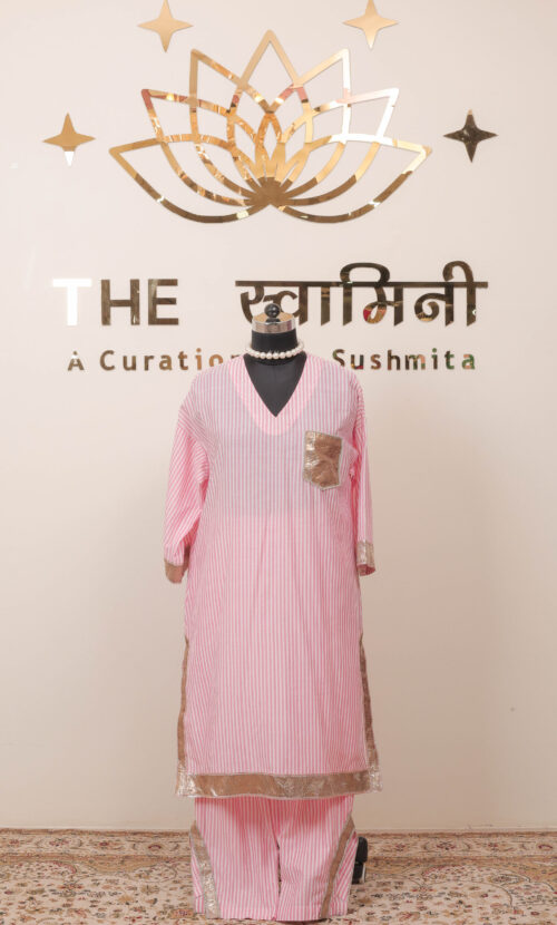 Pink Cotton Co-ord Suit - Image 4