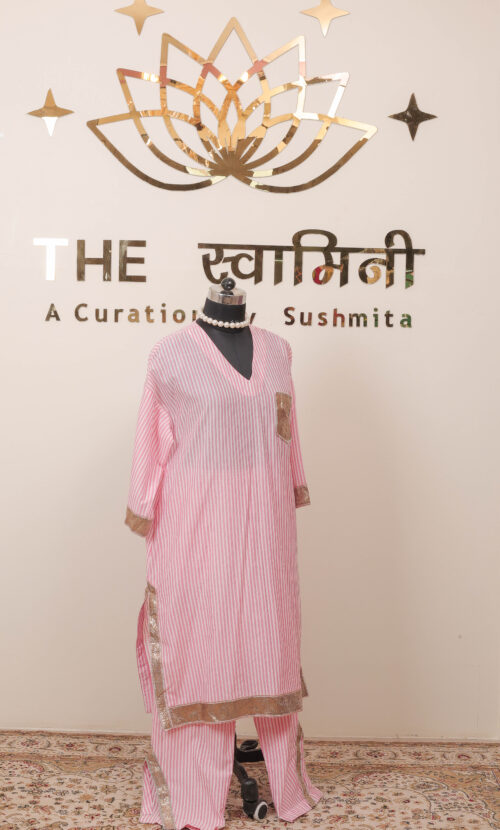 Pink Cotton Co-ord Suit - Image 3