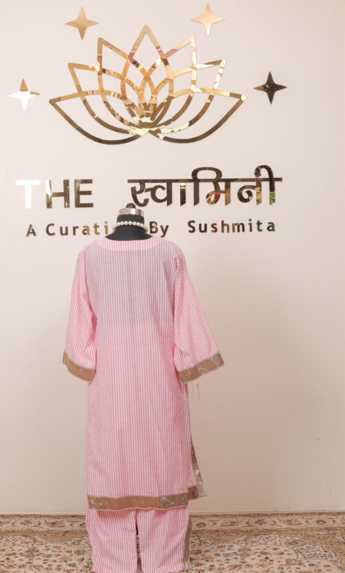 Pink Cotton Co-ord Suit - Image 6