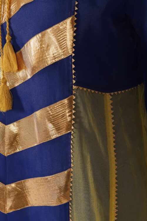Royal Blue Moroccan Organza Sharara Set - Image 2